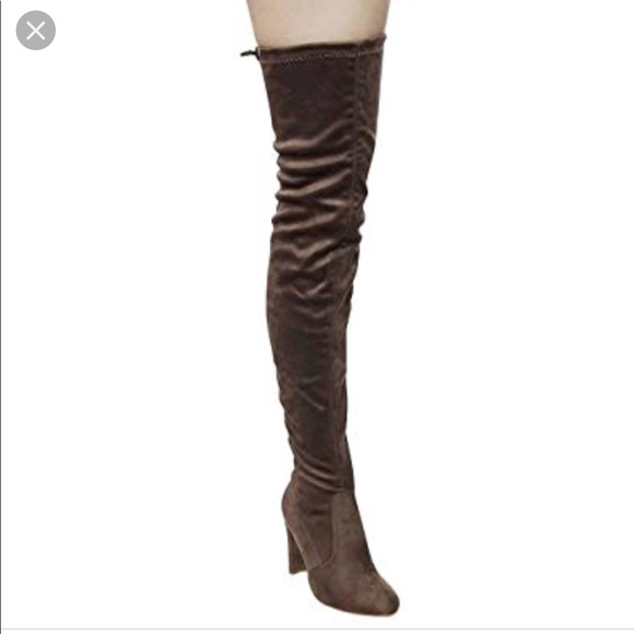 NIB Cape Robbin over knee taupe boots - Picture 2 of 5